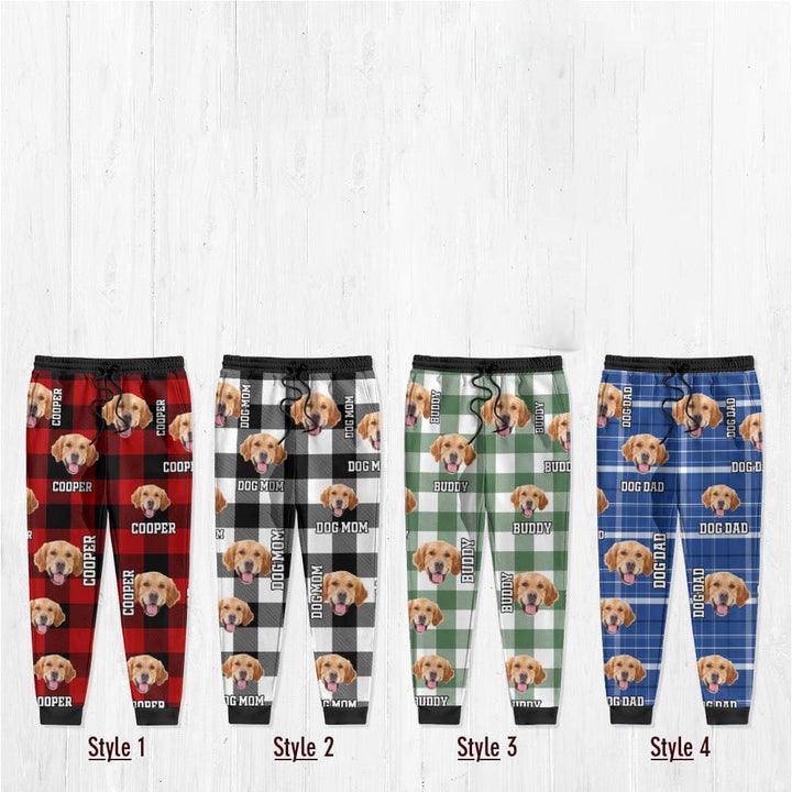 Modieuze joggingbroek met heldere print van jouw huisdierfoto. Gepersonaliseerde sweatpants voor heren en dames.