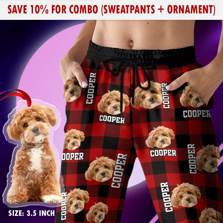 Unieke joggingbroek met eigen huisdierfoto. Gepersonaliseerde sweatpants voor mannen, vrouwen en kinderen, ultra comfortabel.