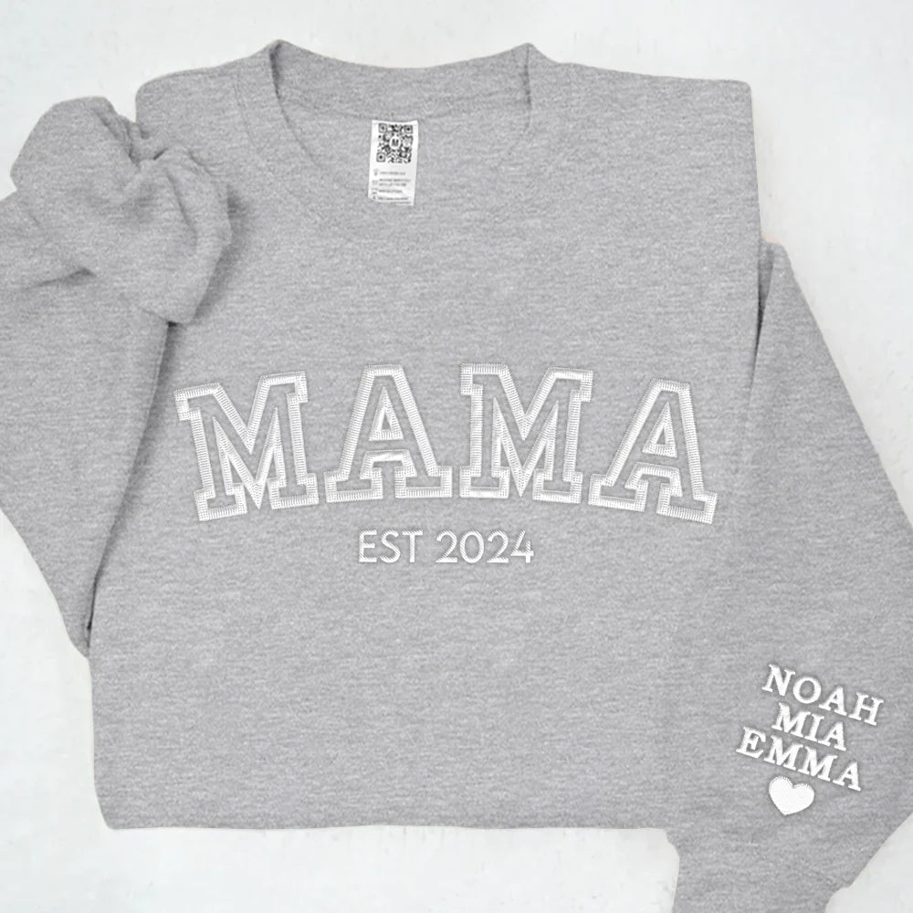 Unieke trui met 'Mam' en namen, een speciaal en persoonlijk cadeau.