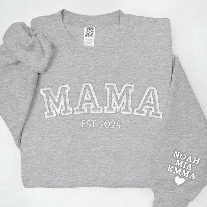 Unieke trui met 'Mam' en namen, een speciaal en persoonlijk cadeau.