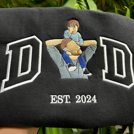 Unisex gepersonaliseerde sweatshirt voor papa, een origineel vaderdagcadeau met custom tekst.
