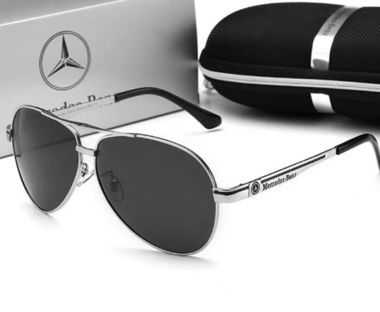 "Gepolariseerde pilotenbril roestvrij staal met UV400, herenaccessoire voor optimale oogbescherming en stijlvol ontwerp."