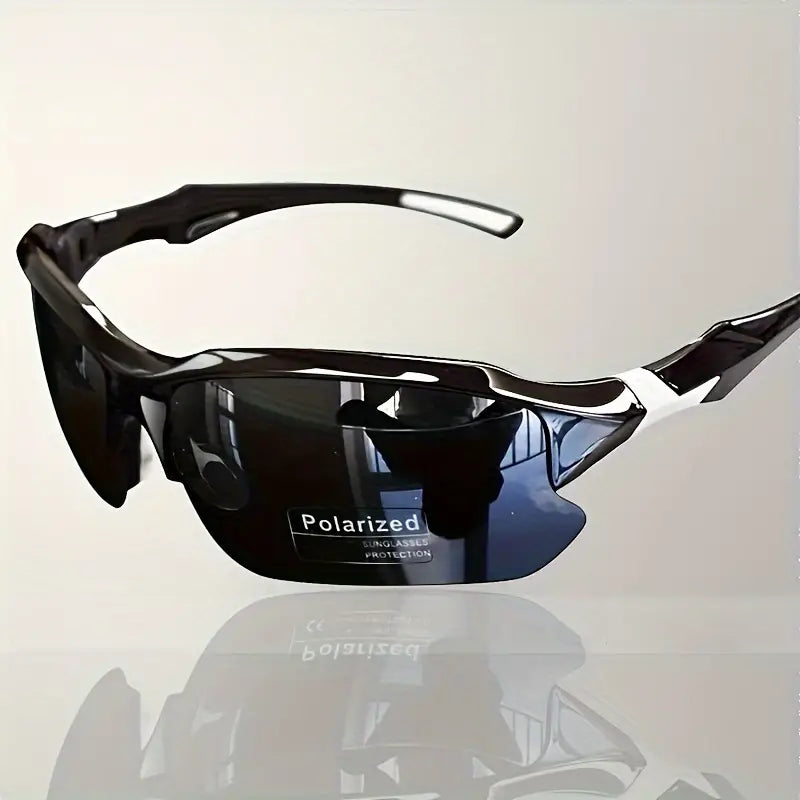 "Gepolariseerde sportzonnebril voor dames, flexibel design, UV400 bescherming, verminderde schittering, outdoor geschikt."