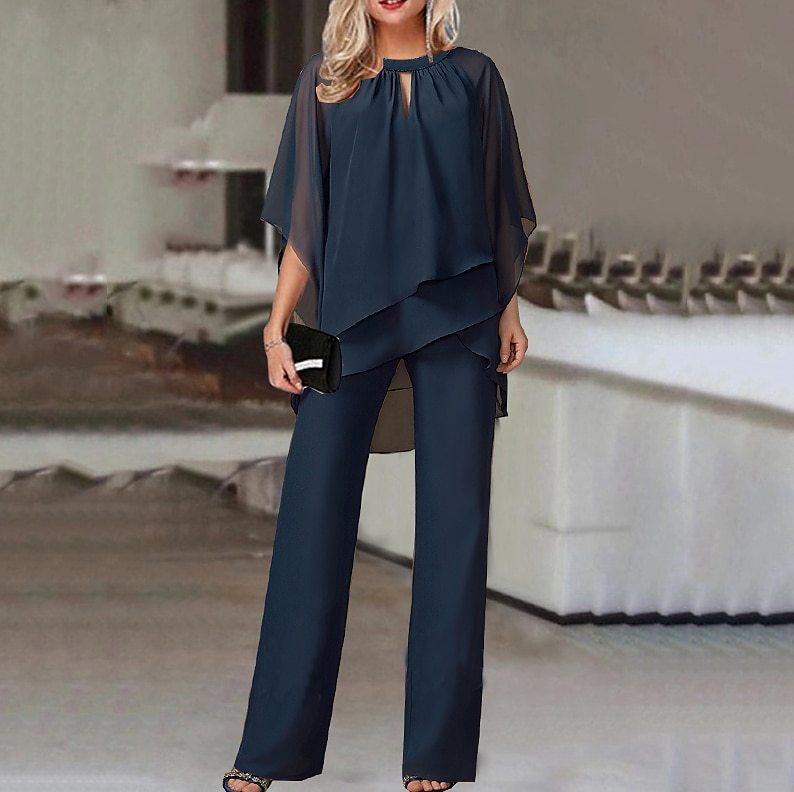 Glanzende dames co-ord set voor avondkleding, elegante pasvorm, perfect voor speciale gelegenheden en feestjes.
