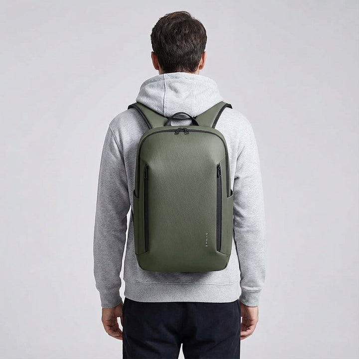 Grijze Transitex dagrugzak met ergonomisch design, perfect als schooltas of voor pendelen met je laptop.
