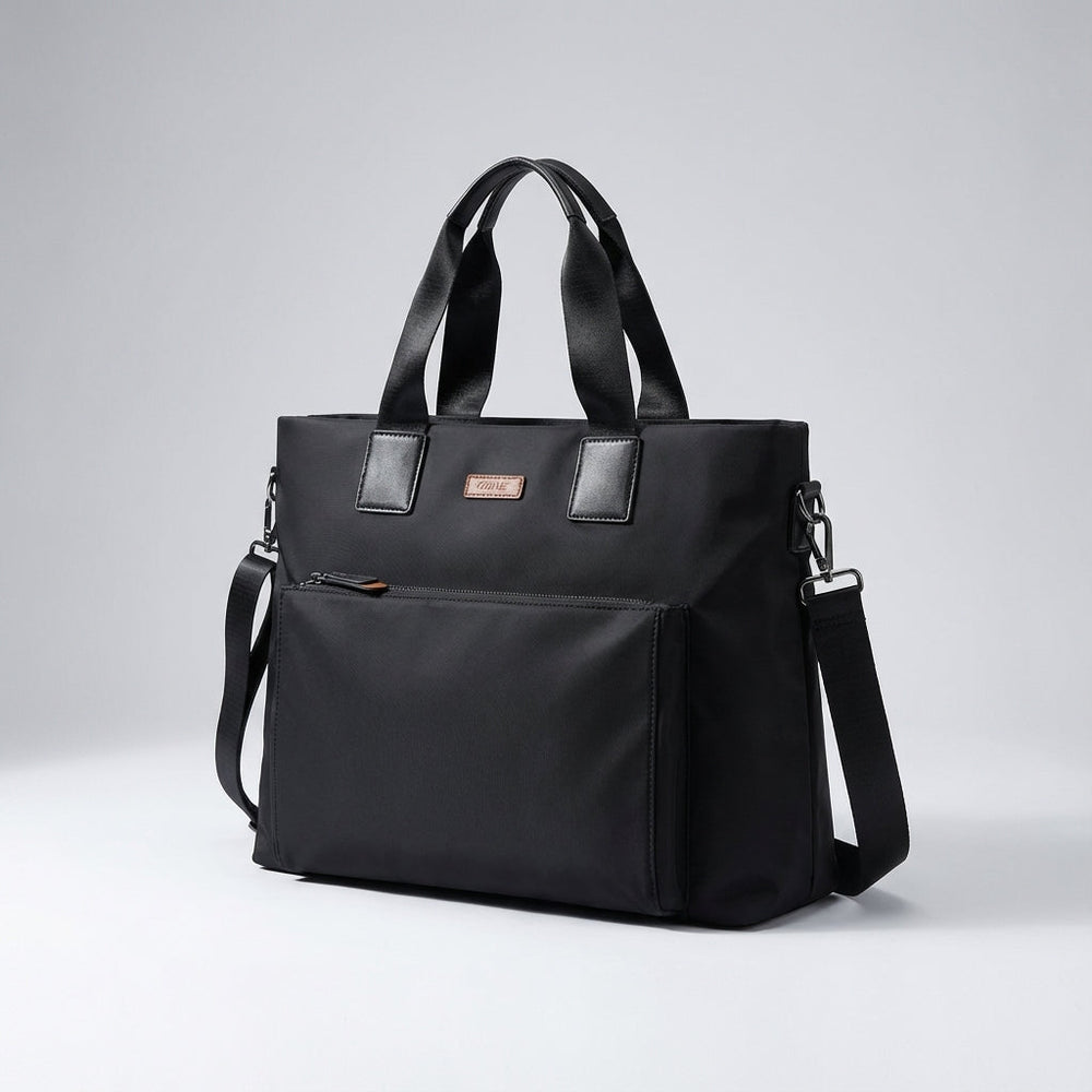 Unisex canvas laptoptas MetroBrief, met georganiseerde compartimenten voor laptopbescherming en comfortabel pendelen.