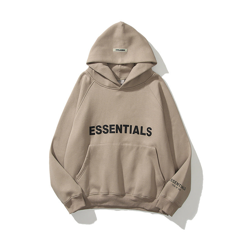 "Grijze heren hoodie met verstelbare capuchon en kangoeroezak, regular-fit en gemaakt van zachte, ademende katoenmix."