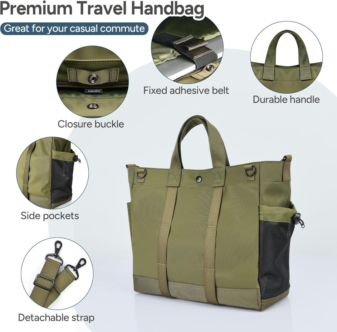 Interieur van MetroCarry laptop schoudertas, grijs, met aparte vakken voor laptop en accessoires.