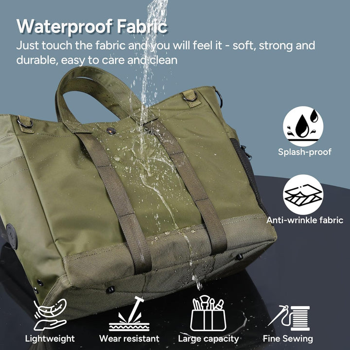 Groene MetroCarry laptoptas, een veelzijdige schoudertas voor werk, studie en dagelijkse pendelaars.