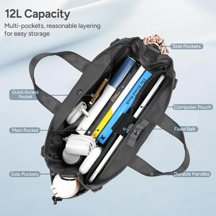 Professionele unisex laptop schoudertas, grijs, van MetroCarry, perfect voor zakelijke bijeenkomsten.