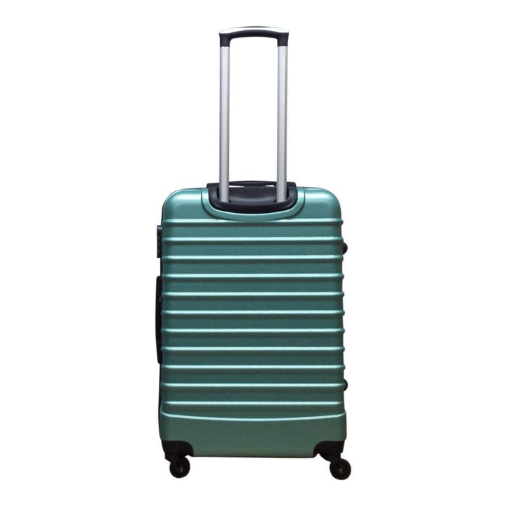 Complete groene 2-delige Torino reiskofferset van hard ABS voor al je bagage op reis.