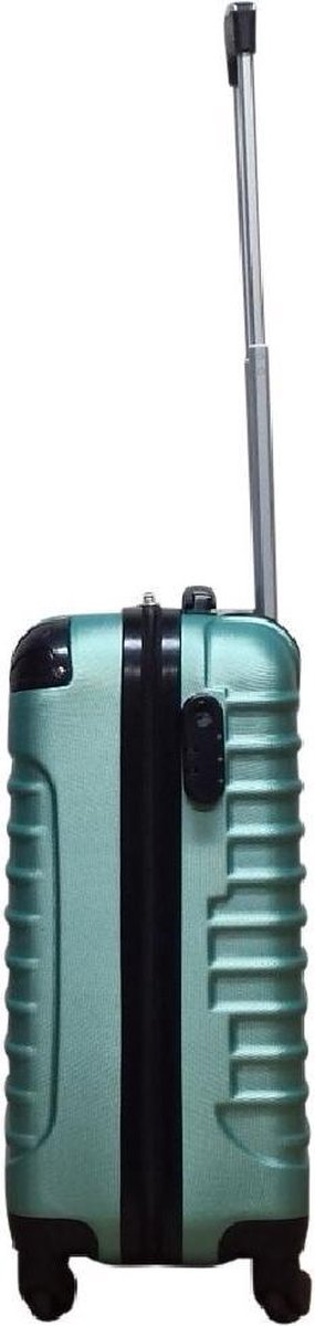 Compacte groene ABS rolkoffer set (2-delig) voor zorgeloos reizen en al je bagage.