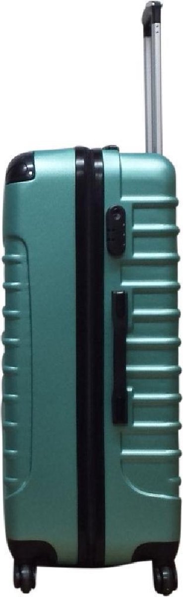 Duurzame groene hardcase kofferset Napoli, jouw betrouwbare partner voor elke vakantie.