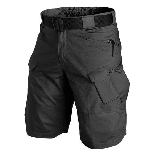 "Groene cargo shorts heren, katoenen polyester mix, meerdere zakken, casual stijl, ideaal voor lente-zomer vrije tijd"
