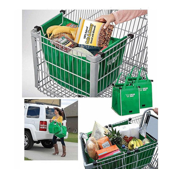 Ruime herbruikbare boodschappentas voor al je supermarkt boodschappen. Opvouwbare EcoCarry draagtas voor organisatie.