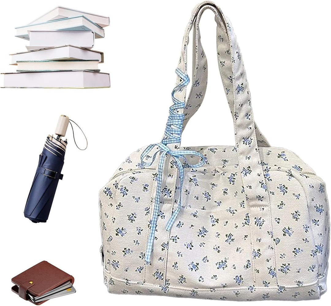 Floria strik tas: grote canvas weekendtas voor dames, roze design, perfect voor stijlvolle reisavonturen.