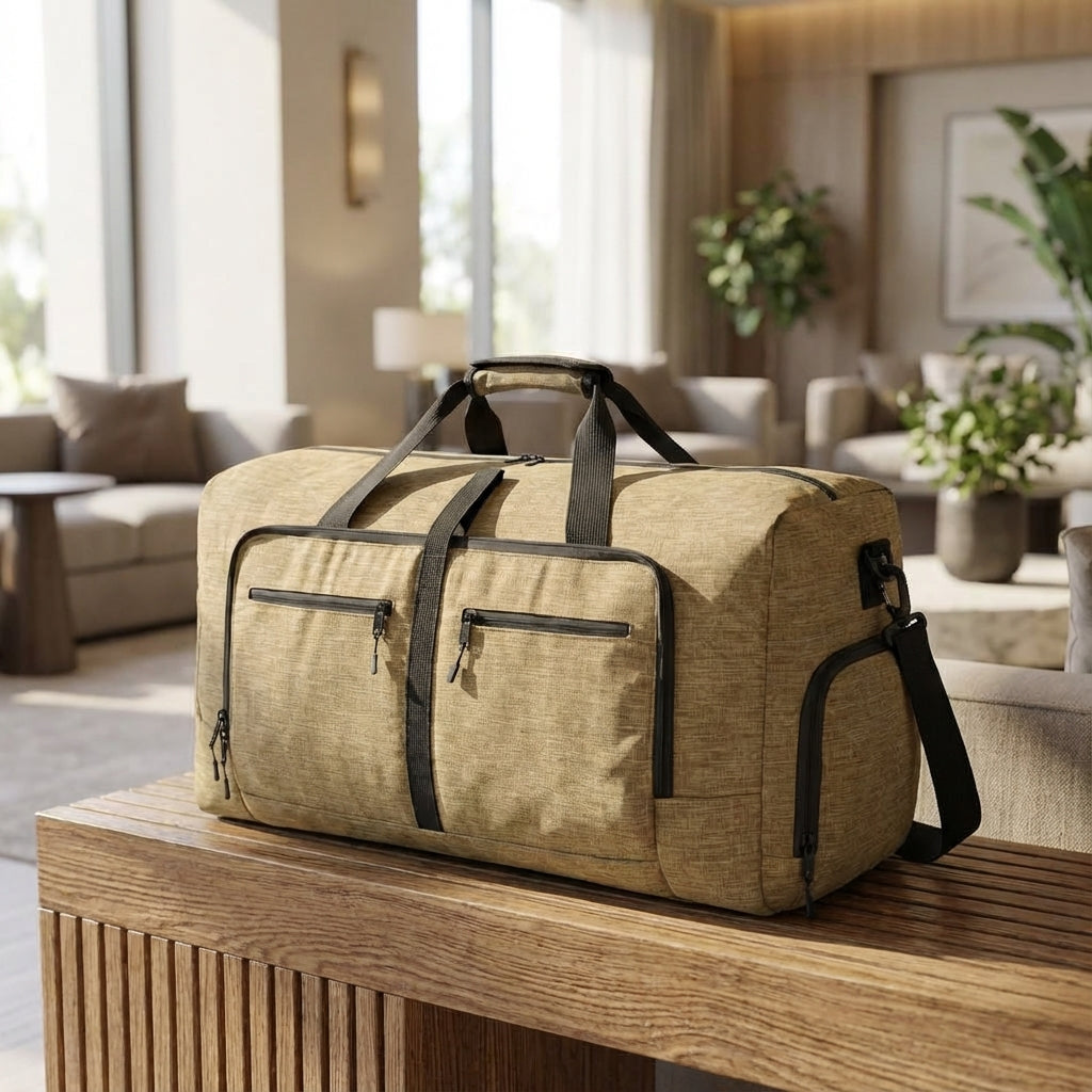 Grote opvouwbare reistas voor lichtgewicht reizen, ideaal als compacte weekendtas of extra bagage.