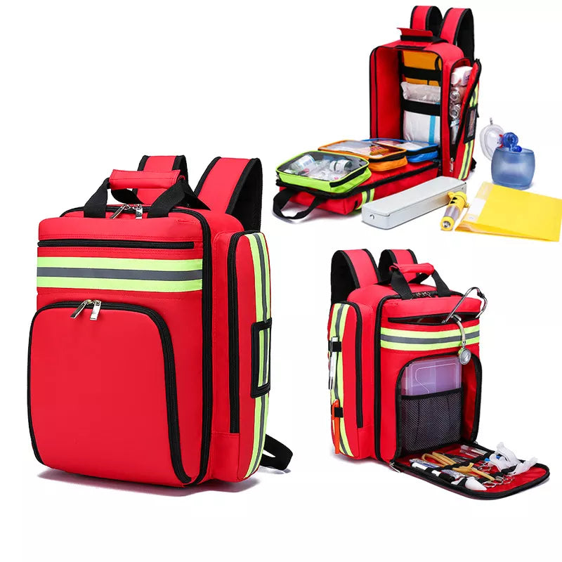 Grote RescueReady EHBO overlevingsrugzak, ideaal voor noodhulp, noodgevallen en survival.