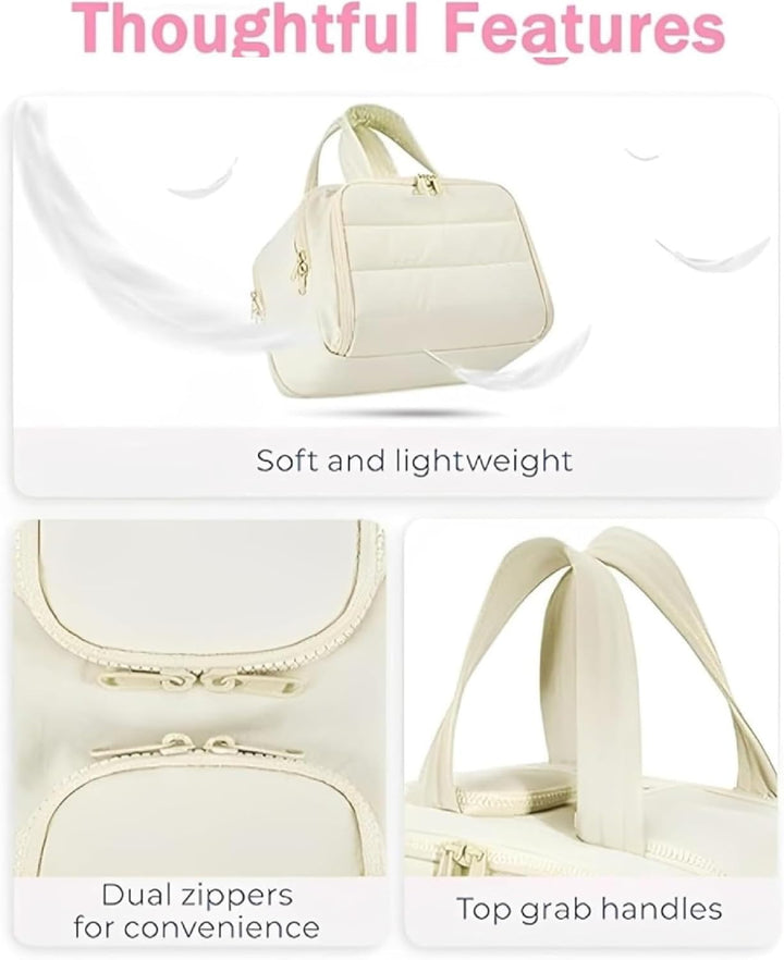 Selvane waterdichte dames make-up tas op reis. Grote organizer en toilettas voor cosmetica en beauty producten.
