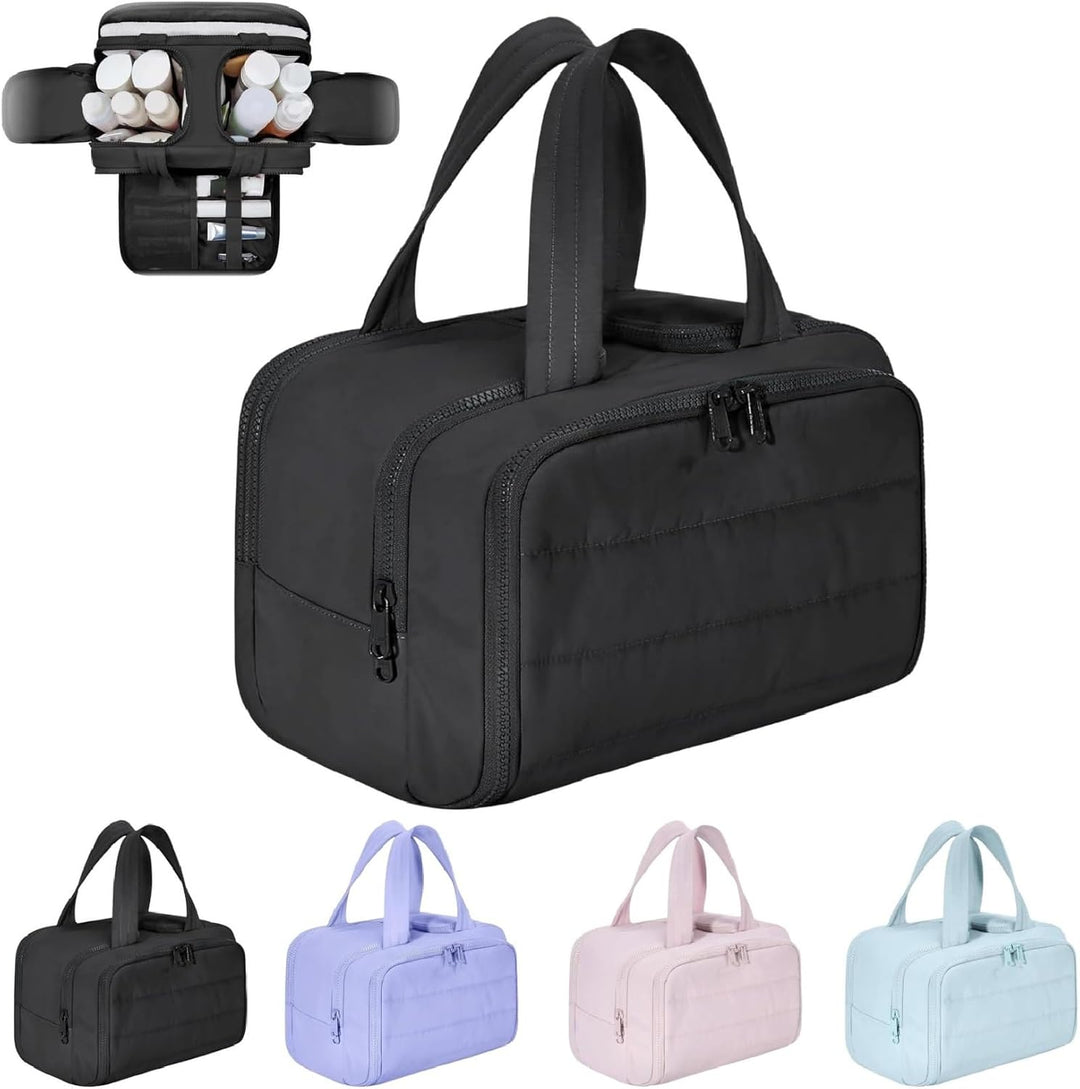 Selvane dames reistas van waterdicht materiaal. Grote make-up organizer en beauty toilettas voor op reis.