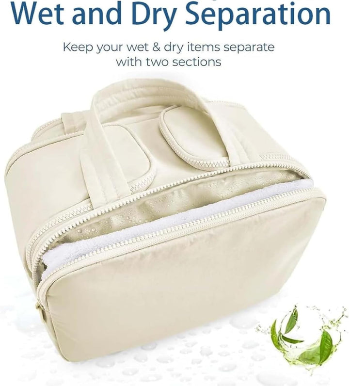 Volledig gevulde Selvane make-up tas. Praktische waterdichte toilettas organizer voor dames cosmetica.