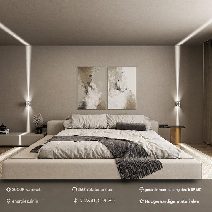 Veelzijdige 360° LED projector voor projecties in elke richting. Ideale woonkamer decoratie en sfeerverlichting.