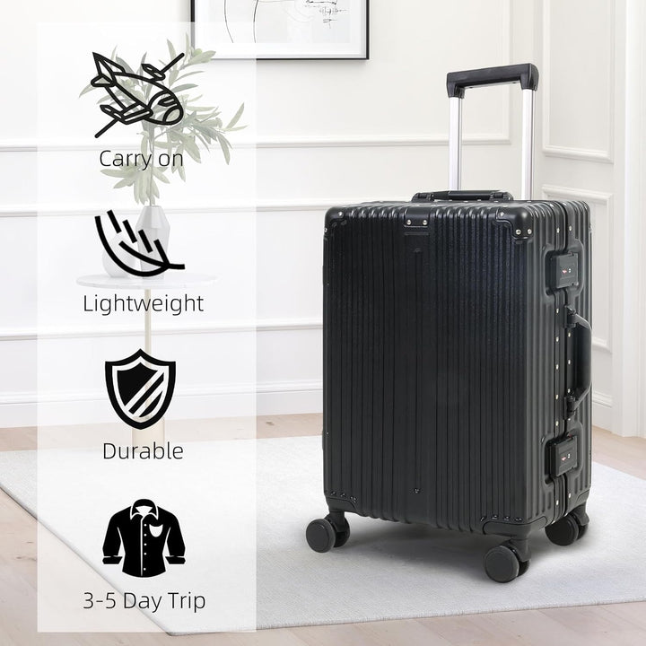 Ruime, duurzame handbagagekoffer met TSA-slot en stille wielen. Ideale reiskoffer voor georganiseerde bagage.