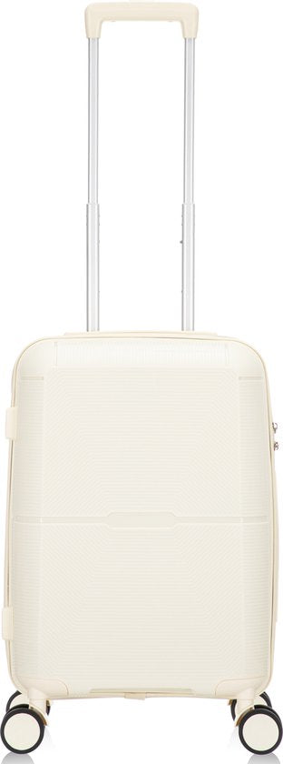 Stijlvolle handbagage koffer uit de Capri collectie, met harde schaal voor veilige en moderne reizen.