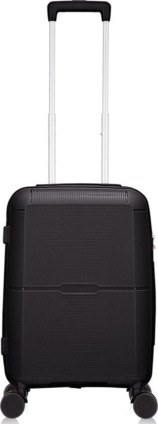 Hardschalige trolley handbagage met soepele draaiwielen en veilig TSA slot, perfect voor stedentrips.