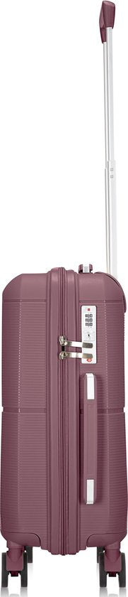 Stijlvolle hardschalige reiskoffer, perfect als veilige handbagage voor elke vakantie.