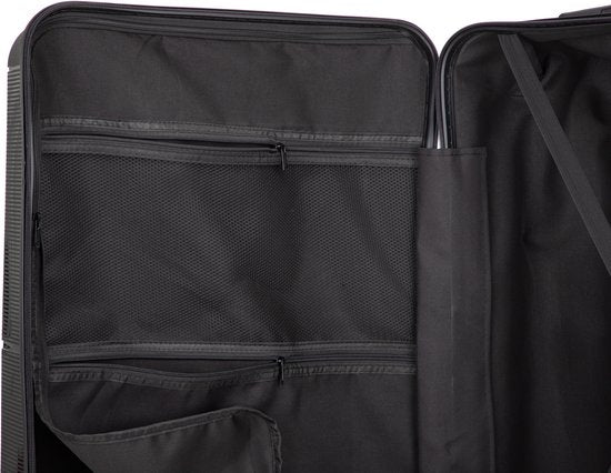 Robuuste harde handbagage koffer, perfect voor vliegreizen met TSA slot en stevige schaal.