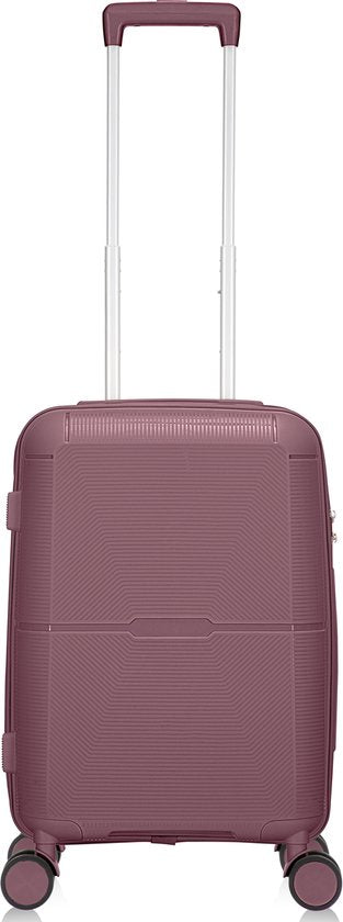 Veilige reiskoffer met harde schaal, geschikt als handbagage en voorzien van TSA combinatieslot.