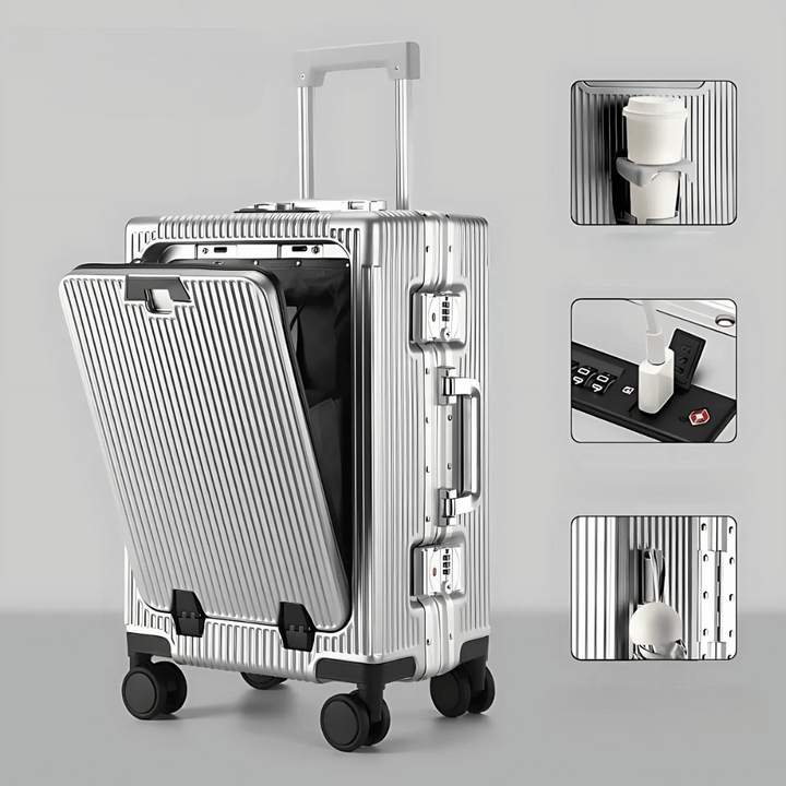 Manhattan Pro: de ideale koffer voor korte trips, robuust en met slimme oplaadfunctie.