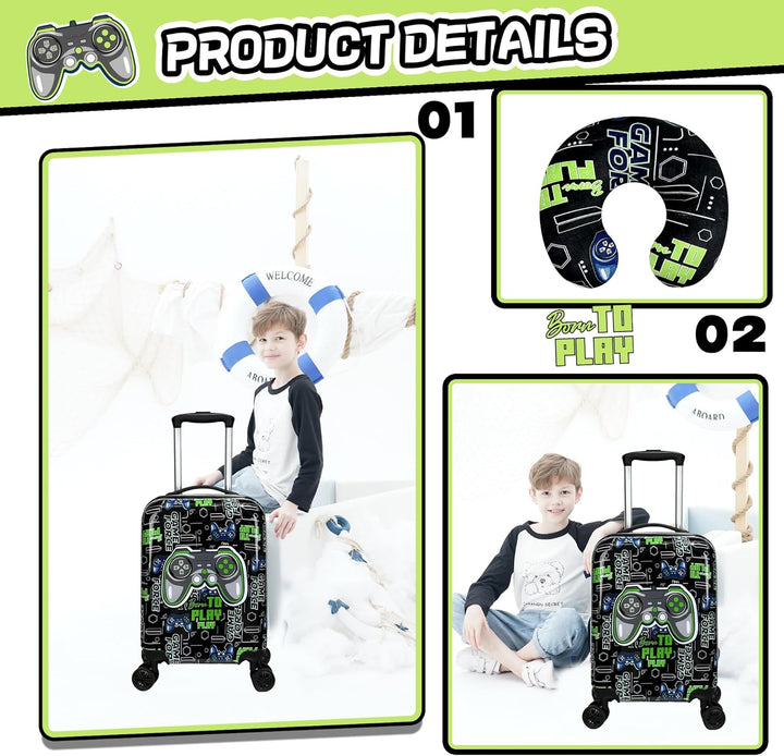 Speciaal voor kinderen: 5-delige harde bagageset met spinnerwielen en cabineafmeting.