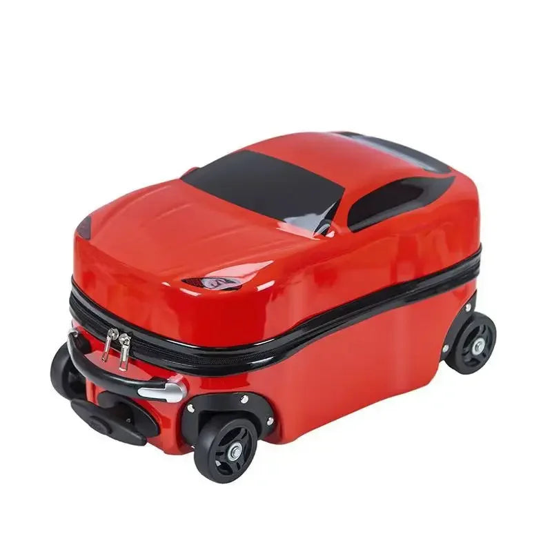 Harde kinderkoffer met uniek 3D auto ontwerp. Perfecte autokoffer voor kinderen op vakantie.