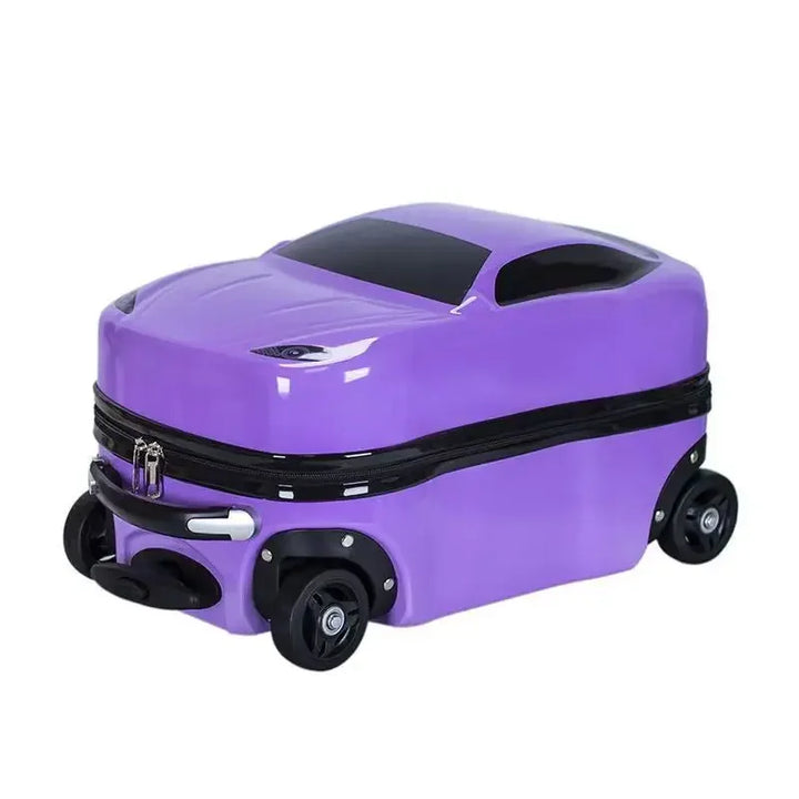 Speelse kinderkoffer met uniek auto 3D ontwerp; een duurzame harde reiskoffer en speelobject in één.