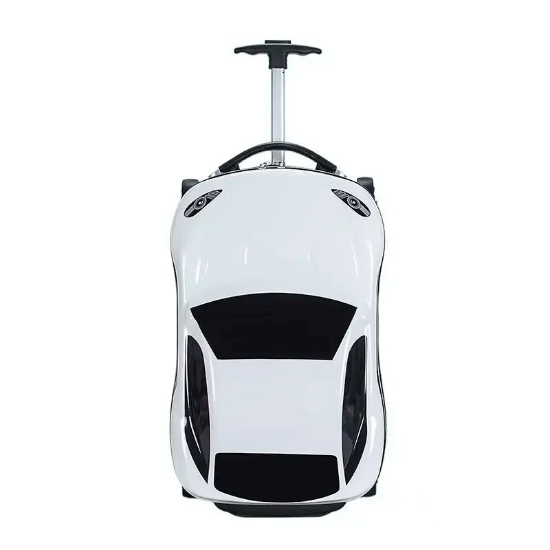 Kinderbagage op wielen: deze unieke 3D autokoffer is een harde reiskoffer speciaal voor kids en hun avonturen.