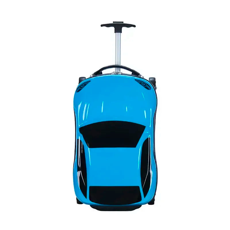 Gedetailleerde 3D auto kinderkoffer. Een harde, duurzame reiskoffer die handbagage leuk maakt voor elk kind.