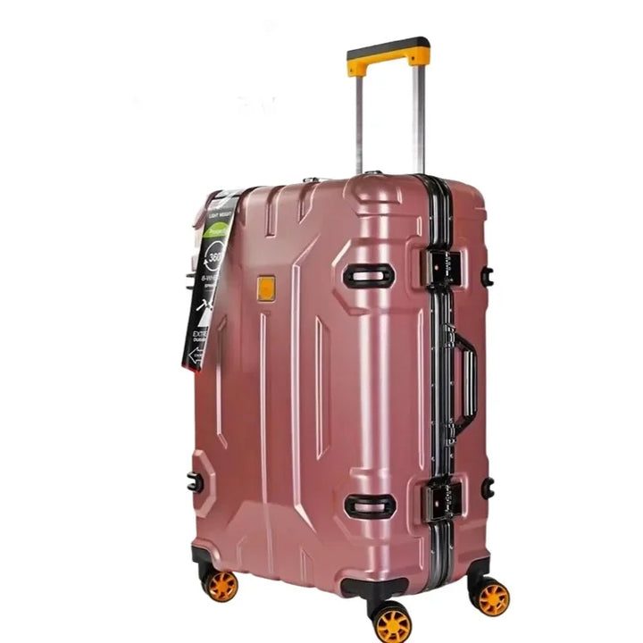 Ruime check-in reiskoffer met versterkt aluminiumframe en TSA slot. Robuuste hardcase voor lange vakanties.