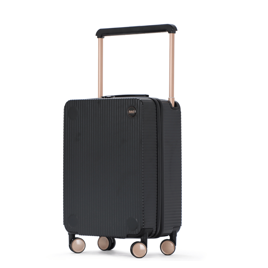 Rotterdam Voyager hardschalen trolley met 360° dubbelrollen, biedt moeiteloze manoeuvreerbaarheid van je bagage.