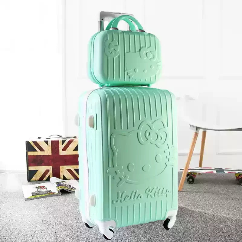 Complete hardschaal kofferset Kyoto, inclusief handige handbagage trolley voor korte en lange reizen.