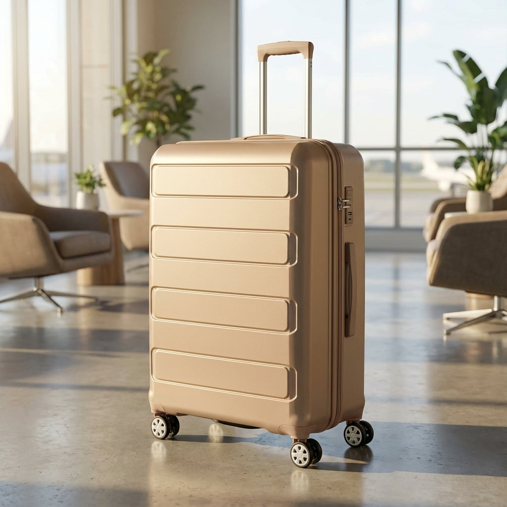 Hardshell uitbreidbare reiskoffer SpinCore met spinnerwielen. Ideaal voor reizen en vakanties.