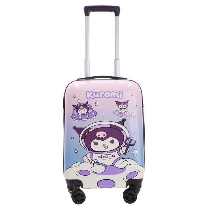 Lichtgewicht hartschalen reiskoffer met Hello Kitty & Kuromi cartoon design voor kinderen.