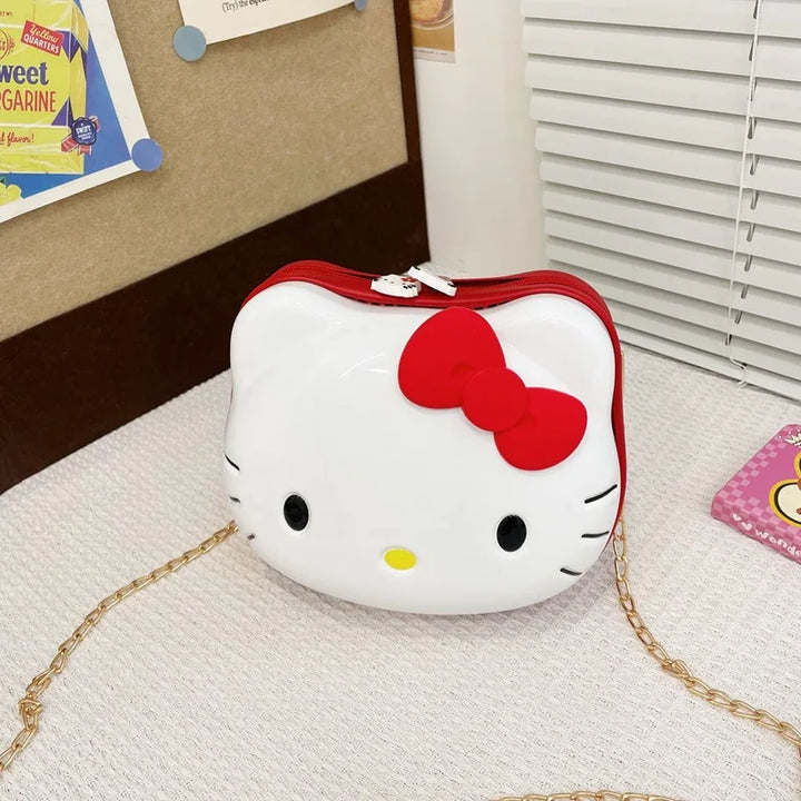 Osaka kinderkoffer met Hello Kitty & Kuromi, hartschalen, geschikt als handbagage en weekendtas.