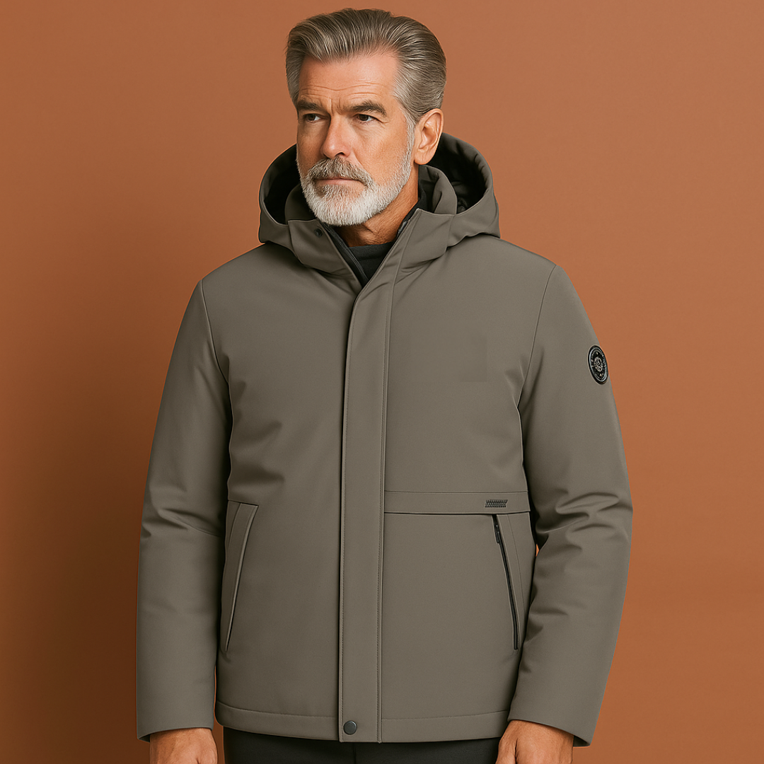 Stijlvolle heren winterjas, waterdicht en ademend, geschikt voor zowel casual als zakelijk gebruik.