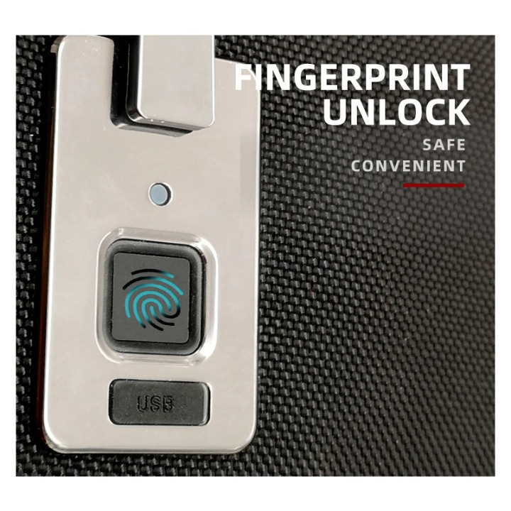Veilige heren anti-diefstal rugzak voor laptop. Slim vingerafdrukslot & USB-oplader, perfect voor reizen.