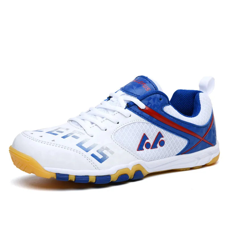 High-performance heren sportschoenen voor badminton, met geavanceerde gripzool voor stabiliteit en prestatie.