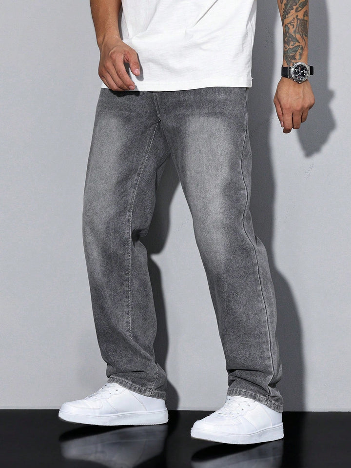 Streetwear heren baggy jeans, ontworpen voor ultiem comfort en een nonchalante uitstraling.