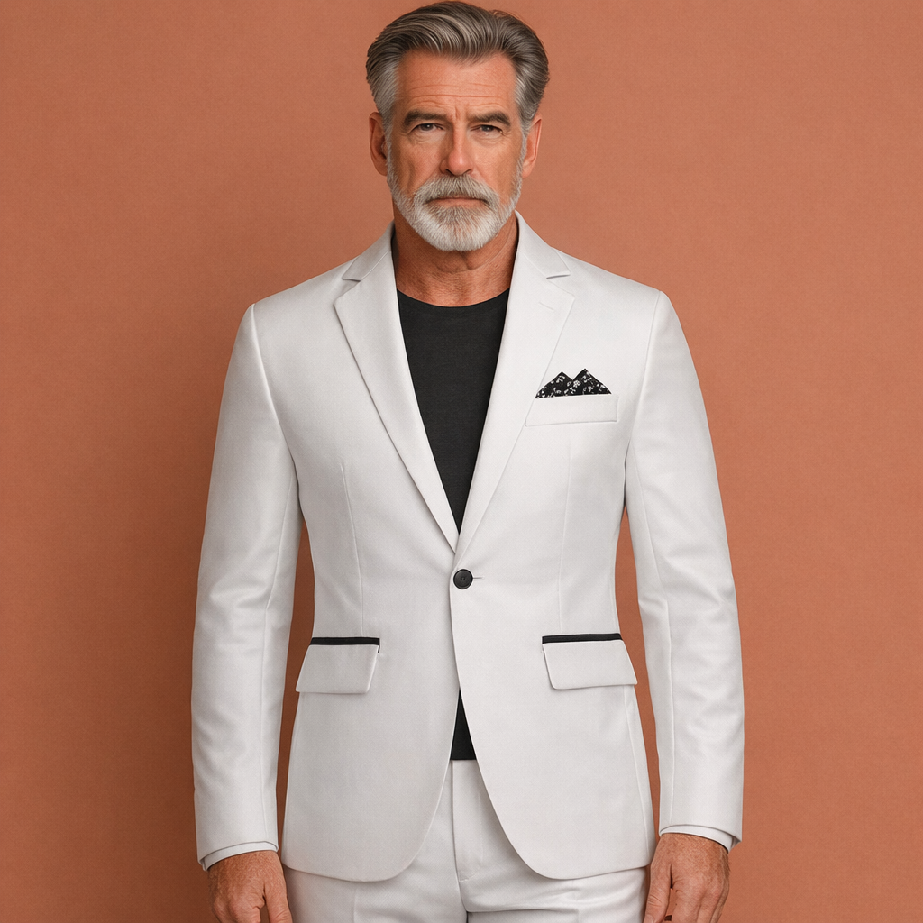 Heren blazer met reverskraag in een tijdloze stijl, elegant en comfortabel voor elke gelegenheid.
