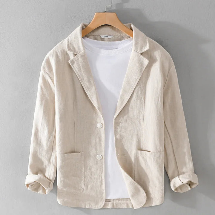 Heren blazer relaxed fit, ideaal voor casual lente- en zomerlooks, comfortabele bovenkleding.